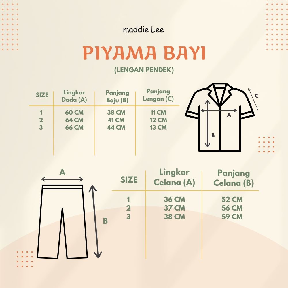 Size Chart Duck Baby - PJK